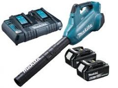Makita Blower c/w 2 x 6ah Batteries and Charger 